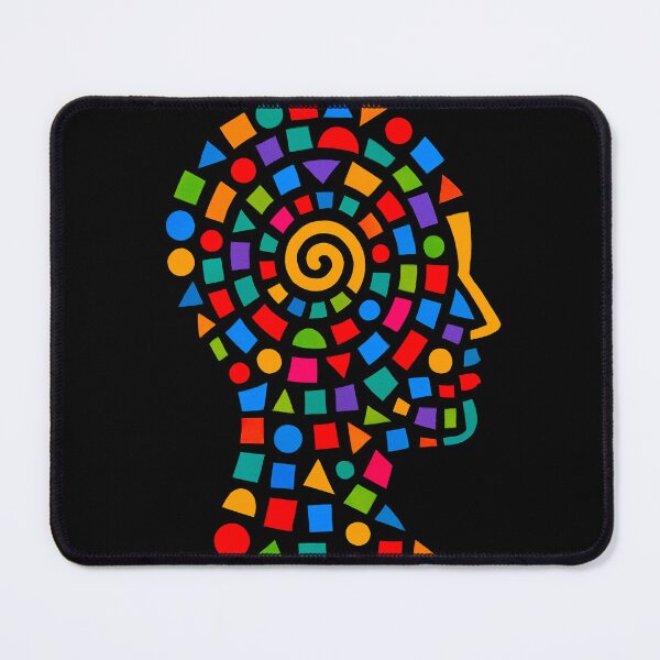 Item preview, Geometric Mind Spiral Abstract Profile Art designed and sold by PlanetEye Designs.