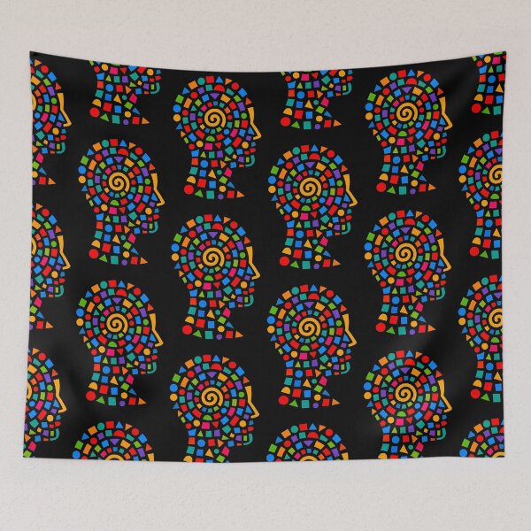 Item preview, Geometric Mind Spiral Abstract Profile Art designed and sold by PlanetEye Designs.