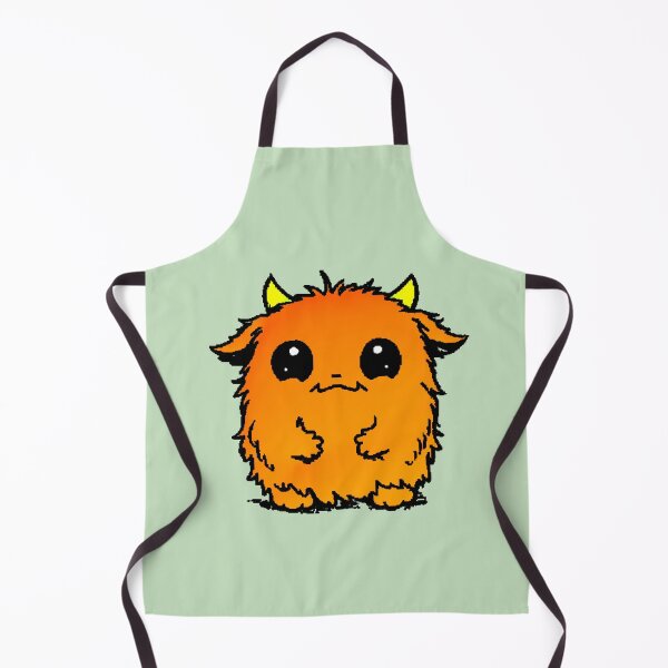 Item preview, Kawaii Orange Hairy Monster with Little Horns Pixel designed and sold by AstronautMerch.