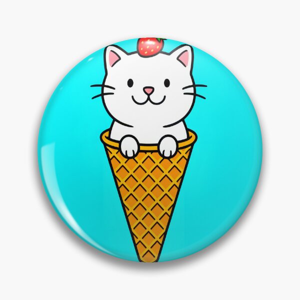 Item preview, Cute Kawaii Cat With Strawberry On His Head designed and sold by Felia001.