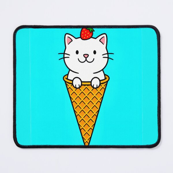 Item preview, Cute Kawaii Cat With Strawberry On His Head designed and sold by Felia001.