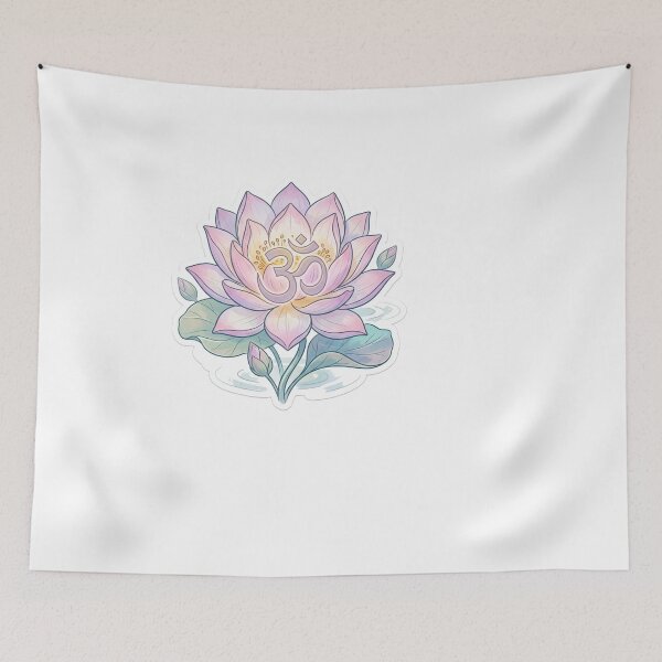 Item preview, Lotus Flower Om Symbol Yoga Meditation Zen Art designed and sold by ryanguas.