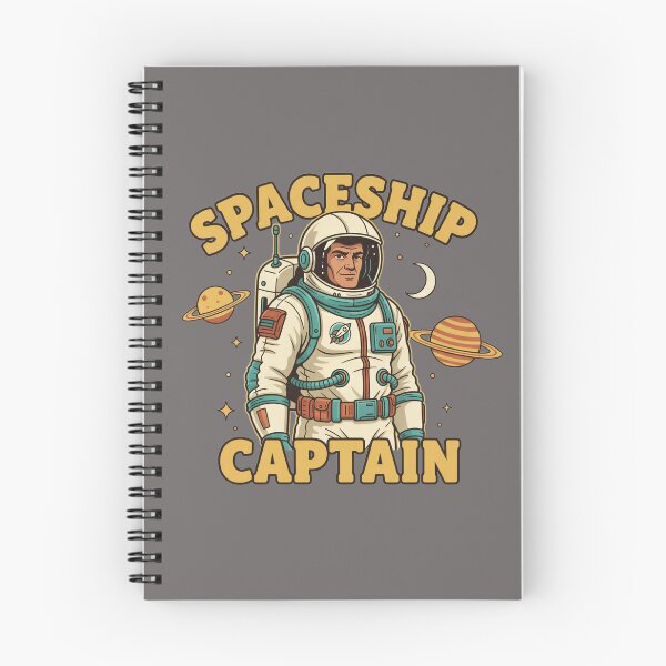 Item preview, Retro Spaceship Captain designed and sold by NerdCaveArt.
