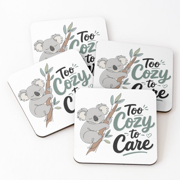 Item preview, Too Cozy to Care – Cute Koala designed and sold by Newthingzy.