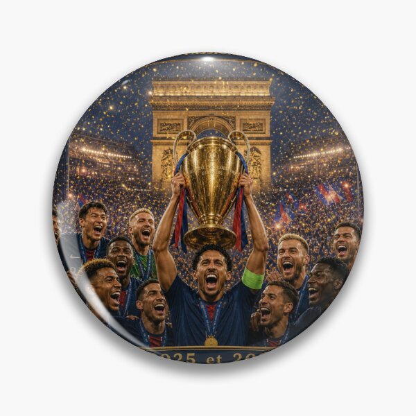 Item preview, PSG Champions of Europe 2025 2026 Stadium Celebration Crowd Energy Football Fan designed and sold by BrickByDream.