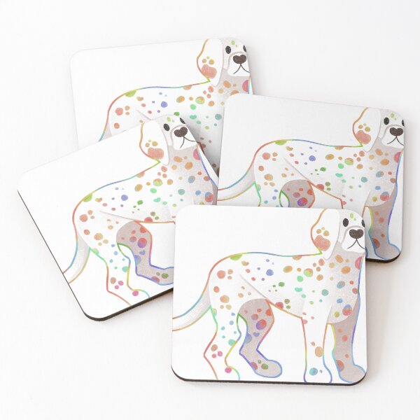 Item preview, colorful rainbow dalmatian dog designed and sold by sinisdrawings.
