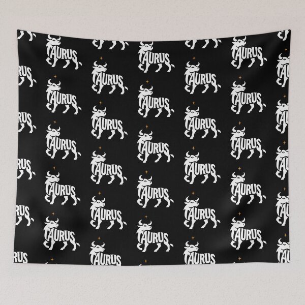Item preview, Taurus Zodiac Bull Typography Symbol Art designed and sold by PlanetEye Designs.