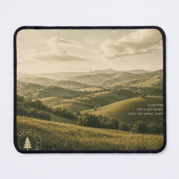Item preview, BREATHE – Luxury Nature Editorial Poster | Rolling Hills Landscape Wall Art | Vintage Travel Print designed and sold by Watchyyy.