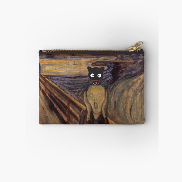 Item preview, Kawaii Black Cat in Edvard Munch's The Scream designed and sold by DigiTora.