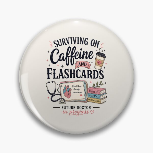 Item preview,  Surviving on Caffeine and flashcards Future Doctor in Progress  Classic T-Shirt Medical Students designed and sold by Lulu Shop.