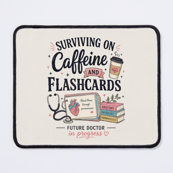 Item preview,  Surviving on Caffeine and flashcards Future Doctor in Progress  Classic T-Shirt Medical Students designed and sold by Lulu Shop.
