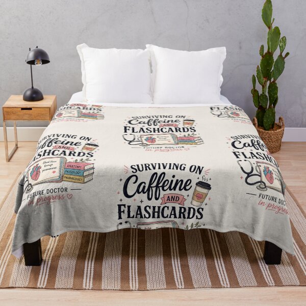 Item preview,  Surviving on Caffeine and flashcards Future Doctor in Progress  Classic T-Shirt Medical Students designed and sold by Lulu Shop.