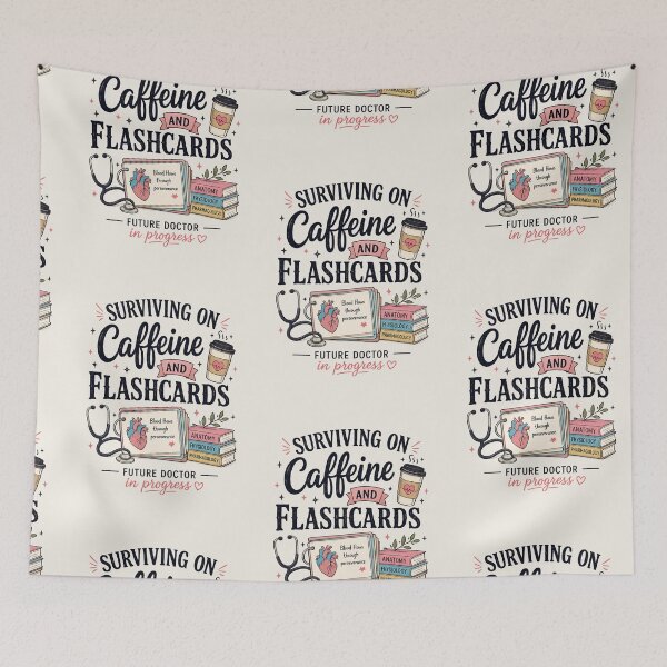 Item preview,  Surviving on Caffeine and flashcards Future Doctor in Progress  Classic T-Shirt Medical Students designed and sold by Lulu Shop.