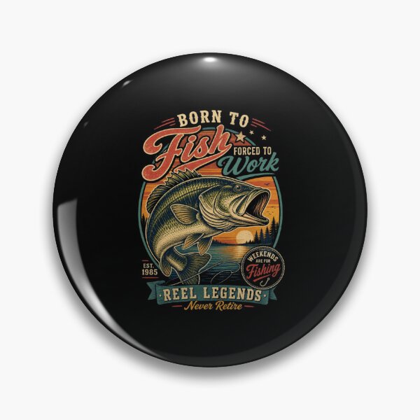 Item preview, Born to Fish Forced to Work Vintage Fishing designed and sold by CreativeTag.