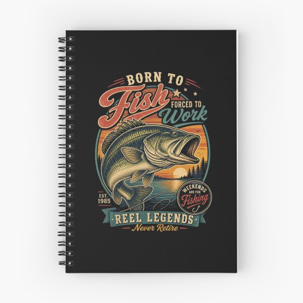 Item preview, Born to Fish Forced to Work Vintage Fishing designed and sold by CreativeTag.