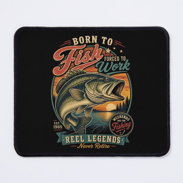 Item preview, Born to Fish Forced to Work Vintage Fishing designed and sold by CreativeTag.
