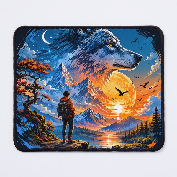 Item preview, Spirit of the Wild Wolf | Fantasy Wilderness Adventure T-Shirt designed and sold by Tanu Biswas.