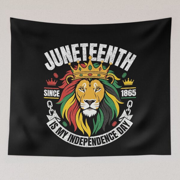 Item preview, Juneteenth Crowned Lion Freedom Pride Since 1865 Celebration designed and sold by FreshVibe Prints.