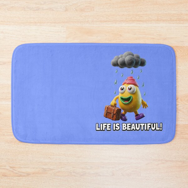 Item preview, Life is Beautiful - Happy Eggsie in the Rain designed and sold by mini-mute.