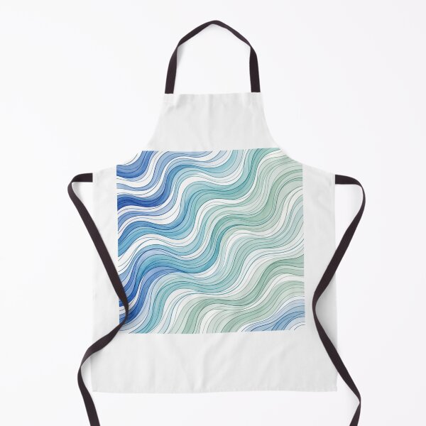 Item preview, Modern Abstract Wavy Lines Gradient Blue Green Pattern designed and sold by ryanguas.