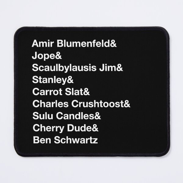 Item preview, Jake and Amir Ben Schwartz Names (White Text) designed and sold by Jessie S.