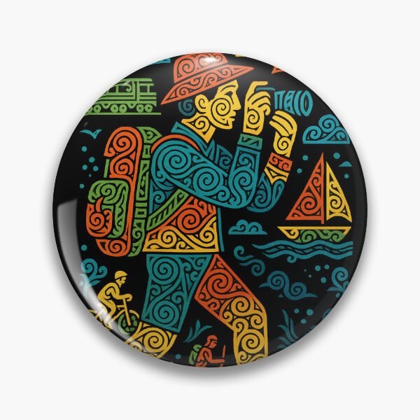 Item preview, Adventure Traveler Folk Art Explorer Design designed and sold by PlanetEye Designs.