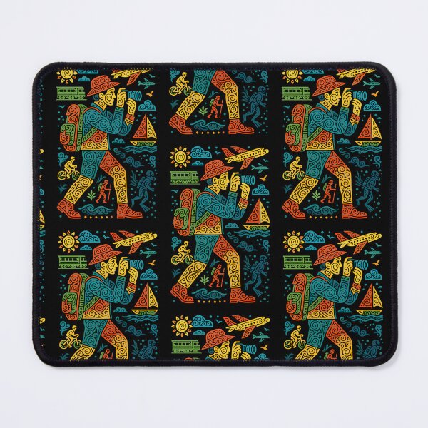 Item preview, Adventure Traveler Folk Art Explorer Design designed and sold by PlanetEye Designs.
