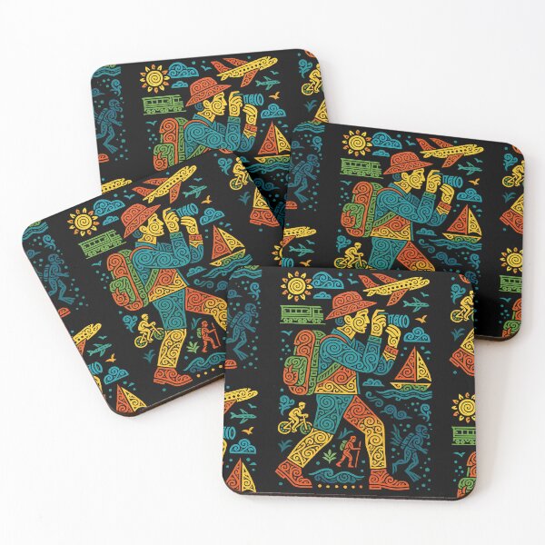 Item preview, Adventure Traveler Folk Art Explorer Design designed and sold by PlanetEye Designs.