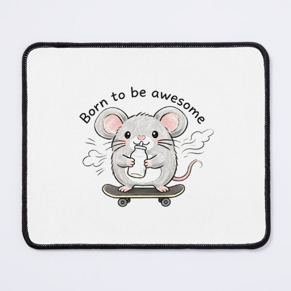 Item preview, cute mouse with positive words designed and sold by UniFound.