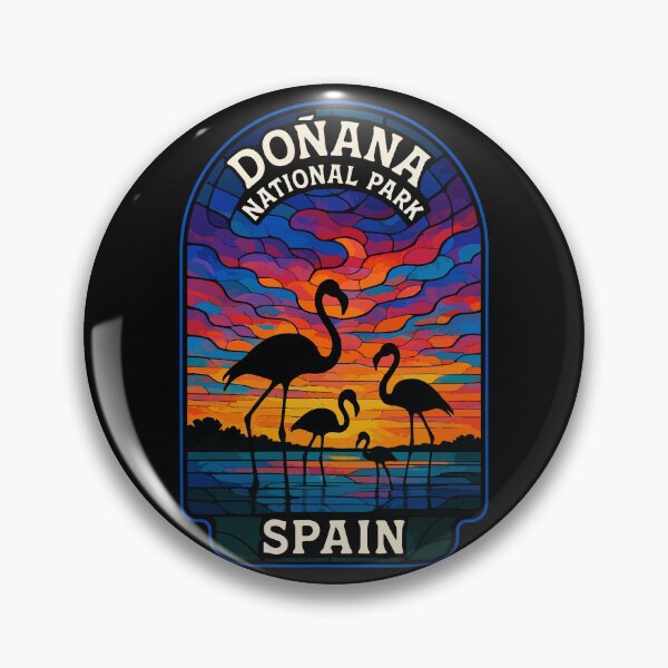 Item preview, Donana National Park Spain Flamingos Stained Glass designed and sold by TomFrontierArt.