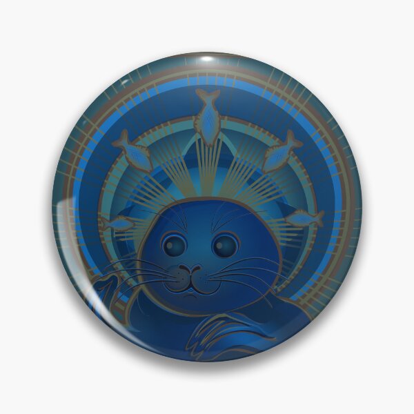 Item preview, Iconic seal icon blue designed and sold by MiraNomegusta.