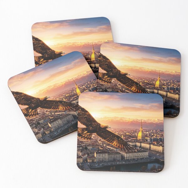 Item preview, Majestic Eagle Over Turin  designed and sold by stickerclown.
