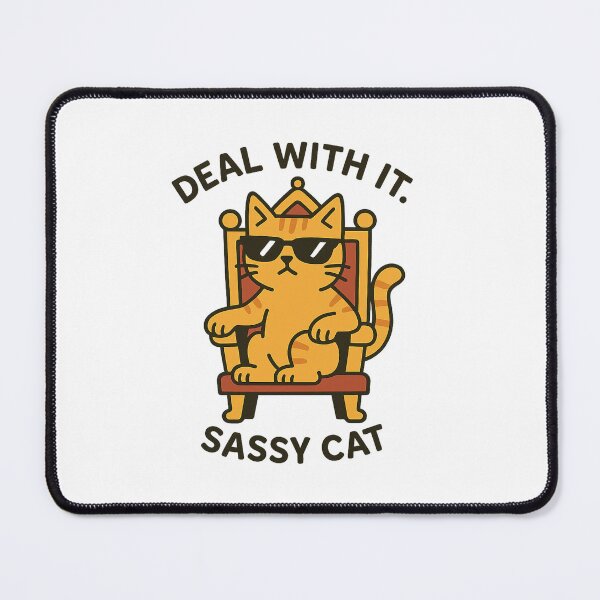 Item preview, Sassy Cat Deal With It Funny Cat Throne Design designed and sold by Inklyst.