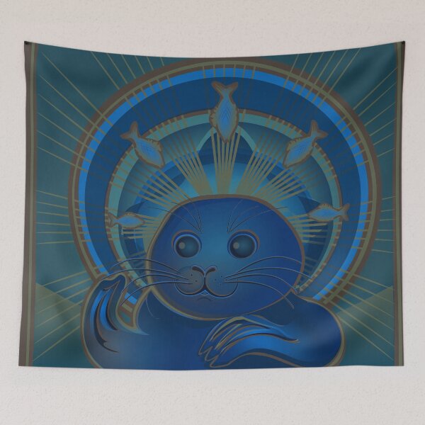 Item preview, Iconic seal icon blue designed and sold by MiraNomegusta.