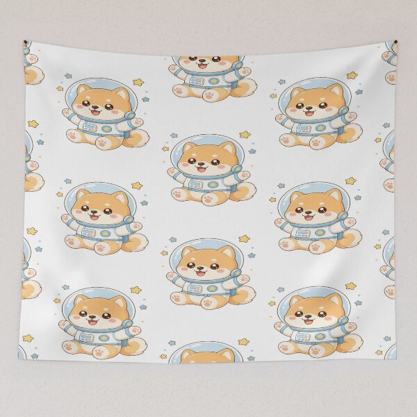 Item preview, Cute Astronaut Dog Sticker | Kawaii Space Puppy Cartoon Art designed and sold by StickersHul.