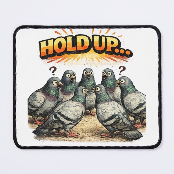 Item preview, Hold Up Funny Shocked Pigeon Confusion Humor Sarcastic Gift designed and sold by irfanshikh.