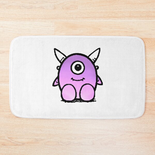 Item preview, Kawaii Purple One-Eyed Monster with Horns Chibi designed and sold by AstronautMerch.