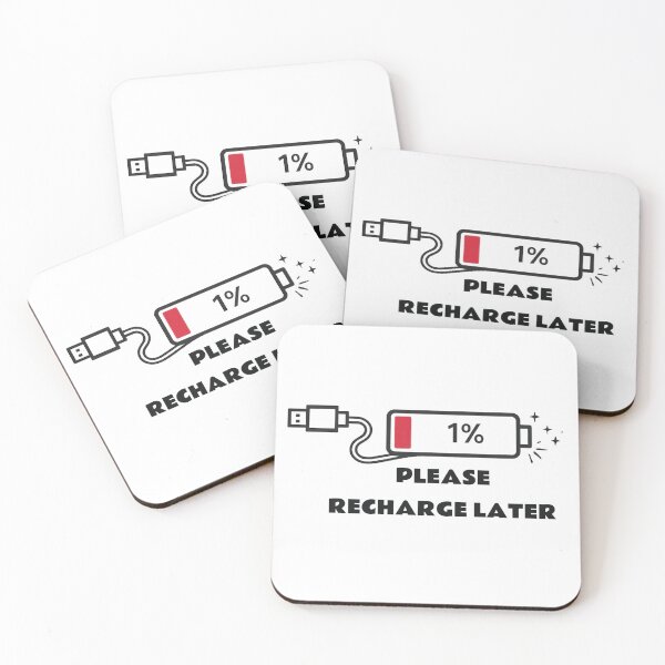 Item preview, Please Recharge Later Tee designed and sold by DesignTeamHub.