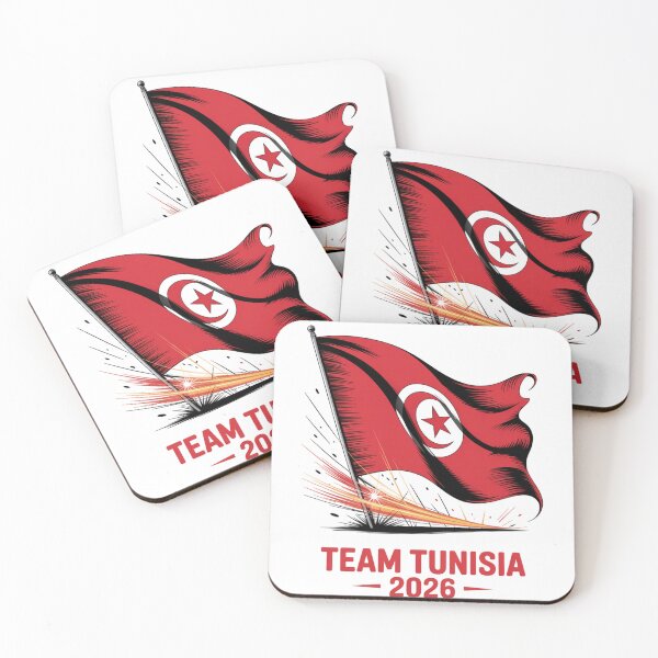 Item preview, Team Tunisia 2026 Fan Flag T-Shirt V5 designed and sold by DBWStudios.