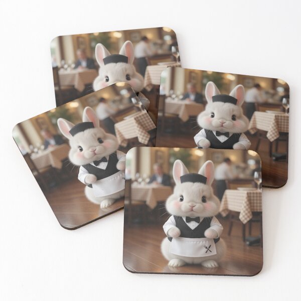 Item preview, Cute Bunny Waiter in Uniform – Professional Little Chef Assistant designed and sold by lovelistivkaa.