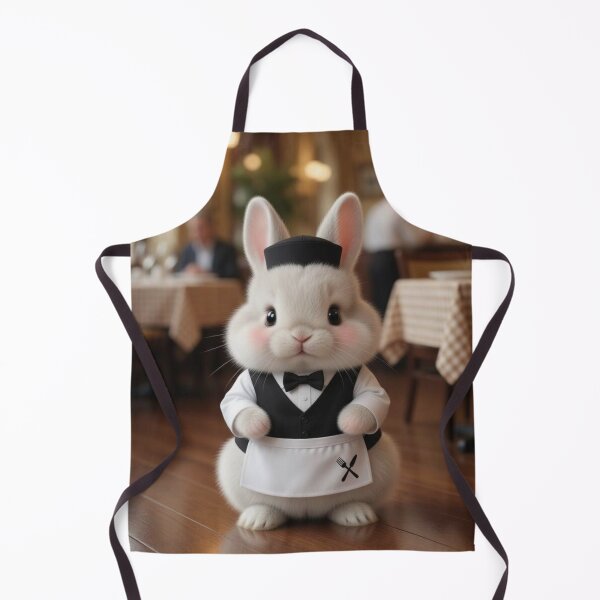 Item preview, Cute Bunny Waiter in Uniform – Professional Little Chef Assistant designed and sold by lovelistivkaa.