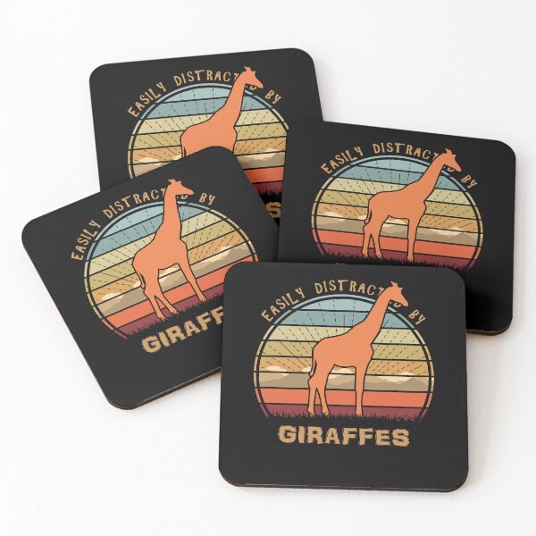 Item preview, Easily Distracted By Giraffes Retro Sunset designed and sold by marke770.