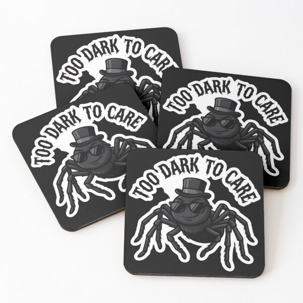 Item preview, Too Dark To Care - Cool Goth Spider Sticker designed and sold by EnigmaticGoth.