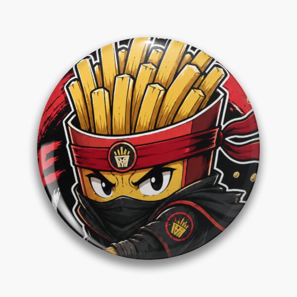 Artikelvorschau, Fry Blade Ronin Samurai Fries Warrior Anime Sticker entworfen und verkauft von Snackwave Ninety.