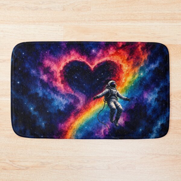 Item preview, Proudly Adrift | LGBTQ+ Pride Astronaut Watercolor Galaxy Art designed and sold by Mo & Ko Design.
