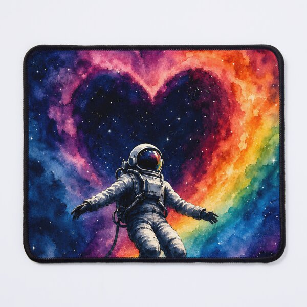 Item preview, Proudly Adrift | LGBTQ+ Pride Astronaut Watercolor Galaxy Art designed and sold by Mo & Ko Design.