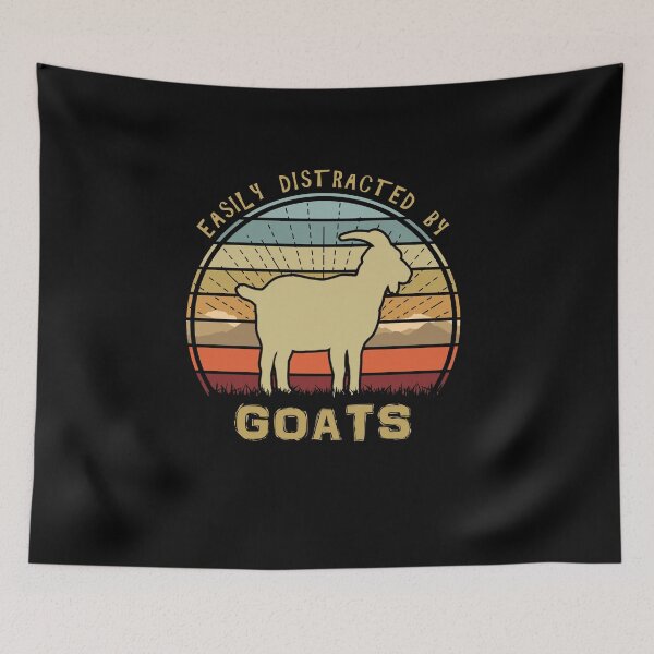 Item preview, Easily Distracted By Goats Retro Sunset Lover designed and sold by marke770.
