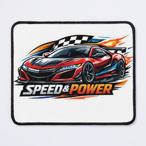 Item preview, Speed and Power Red Sports Car Illustration designed and sold by AuraAuto.