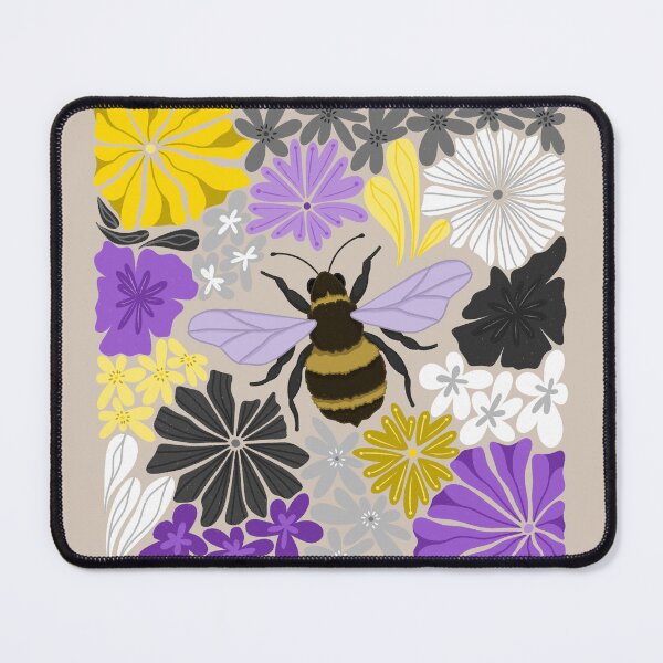 Item preview, Bee - Nonbinary Flag PRINT designed and sold by HannahReeStudio.