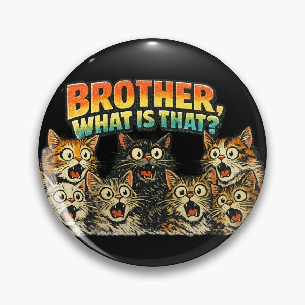 Item preview, Brother What Is That Funny Shocked Cats Meme Sticker designed and sold by irfanshikh.